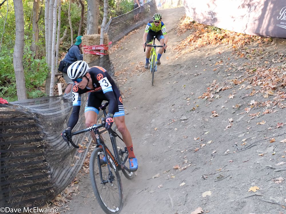 Kerry Werner (Kona) is an experienced mountain biker and had little trouble with the Devou course.