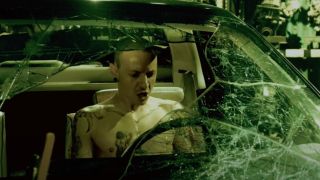 Chester Bennington looking scared in Saw 3D