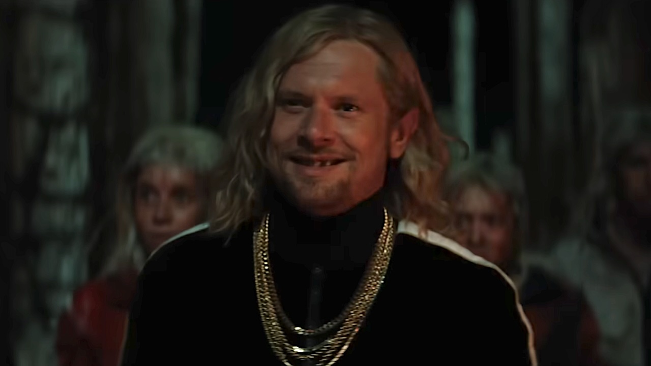Jimmy smiling in 28 Years Later: The Bone Temple