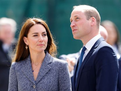 Catherine, Duchess of Cambridge and Prince William, Duke of Cambridge attend the official opening of the Glade of Light Memorial at Manchester Cathedral