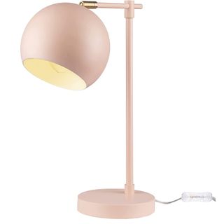 A desk lamp in pink