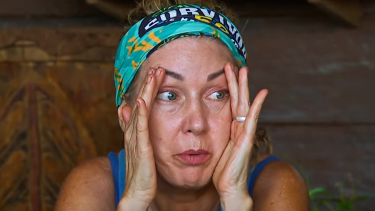 Chrissy gets excited about food during a reward challenge.