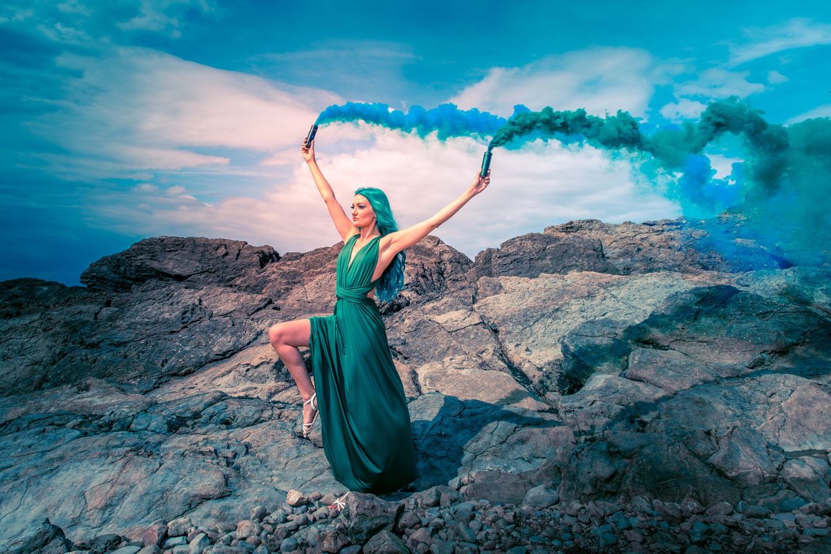 smoke bomb photography