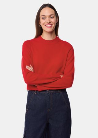 Red Cashmere Crop Crew