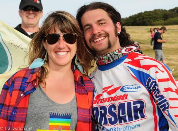 Kathy Pruitt and Mike Haderer worked the race as annoncers