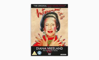 A movie poster with the image of a woman and the name DIANA VREELAND written across