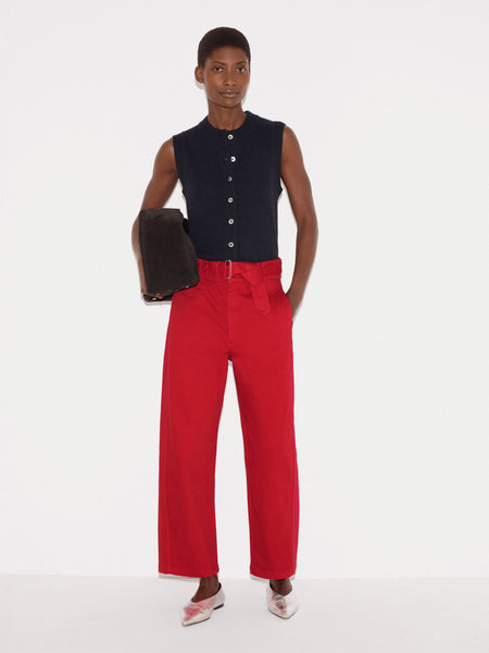 Turner Belted Barrel Leg Jean | Red