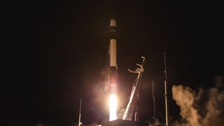A Rocket Lab Electron rocket launches two satellites for the European company Open Cosmos from New Zealand on Jan. 22, 2026.