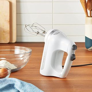 KitchenAid 5-speed hand mixer in white
