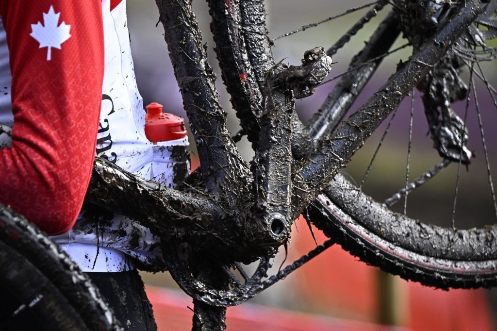 A training session ahead of the cyclocross World Championship in Lievin, France