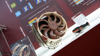 Noctua's newest fan and cooler on display at Computex, 2024.