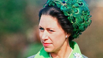 princess margaret in peacock feather hat