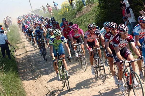 The bunch kicks up dust