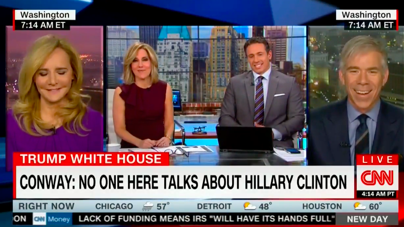 Chris Cuomo has a good laugh.