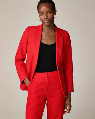 Helena Blazer in Stretch Linen Blend