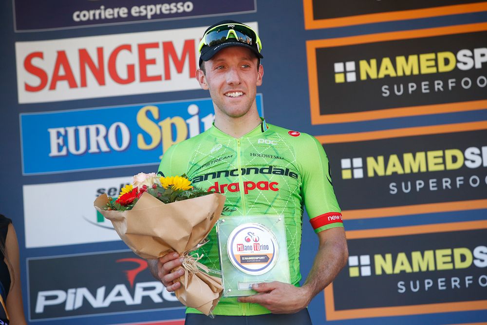 Mike Woods on the Milano-Torino podium