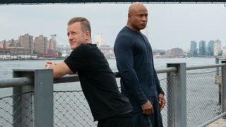 Scott Caan as Nick Schaeffer and LL Cool J as Sam Hanna on NCIS: New York.