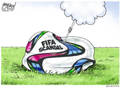 Editorial cartoon FIFA Corruption