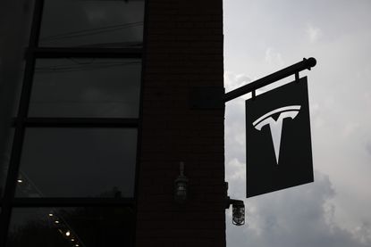 The Tesla sign in Brooklyn