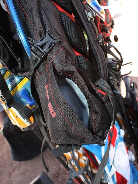 An external stash pocket on the Don is handy for items like multi-tools and energy bars.