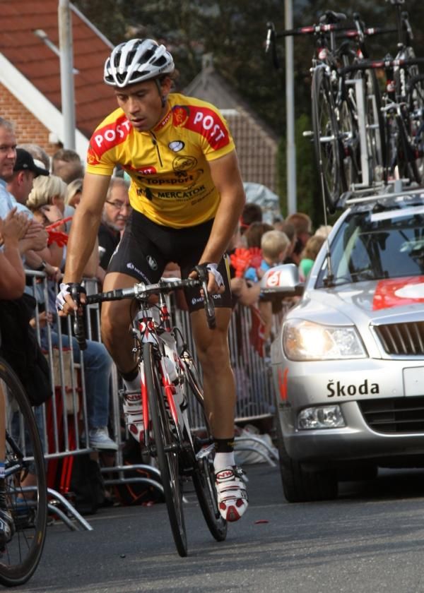 Michael Van Stayen (Topsport Vlaanderen-Mercator) leading the Tour of Denmark.