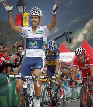 Alejandro Valverde (Movistar) wins the stage