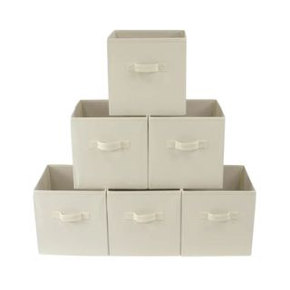A six pack of storage boxes