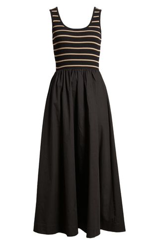 Ribbed Bodice Maxi Dress