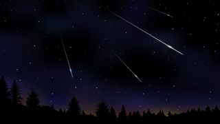 Vector illustration of Meteor Shower.