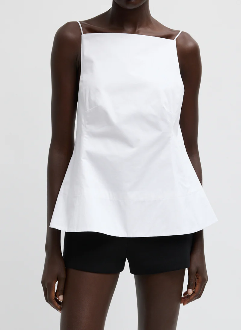 Tibi, Eco Poplin Strappy Open Back Top