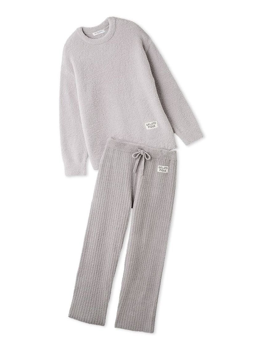 GELATO PIQUE HOMME, Men's Colorful Powder Pullover & Baby Moco Rib Knit Pants Set