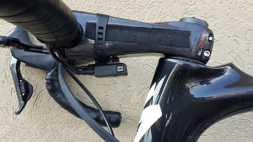 Whoops, that's a Zipp SL Sprint stem with some velcro blocking out the logo