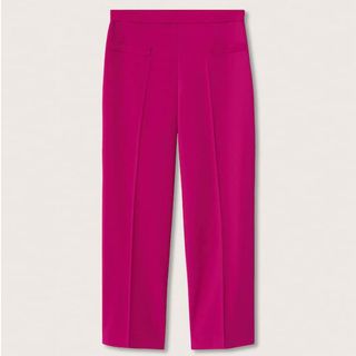 pink straight legged trousers 