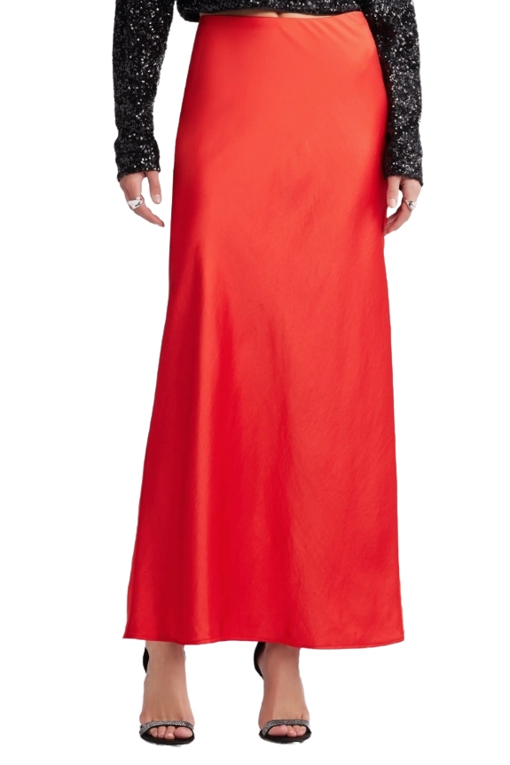 Bias Cut Maxi Skirt