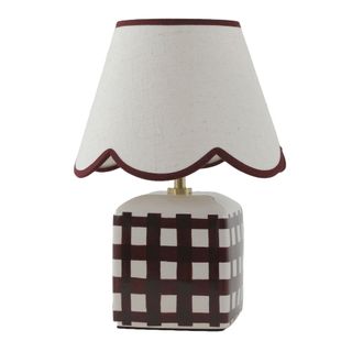 table lamp with gingham base