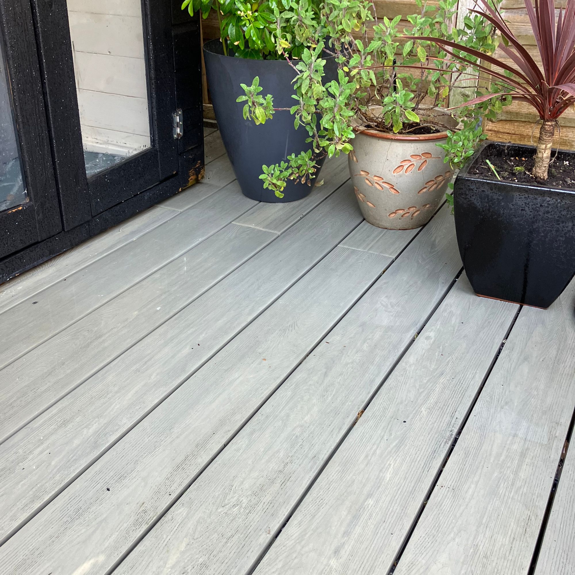 garden decking after cleaning