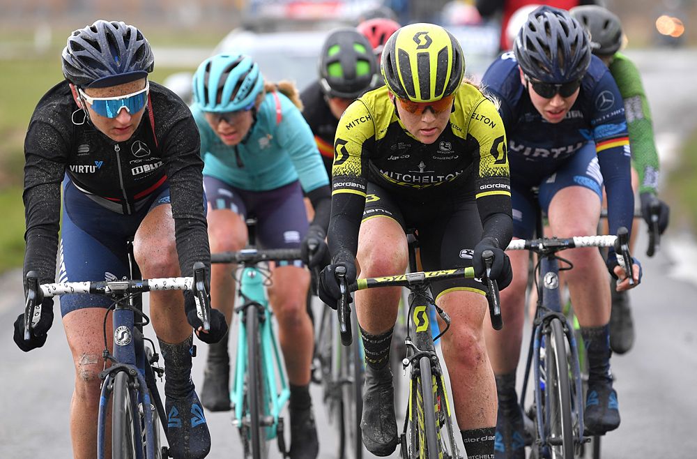 The day's breakaway at Women's WorldTour at Driedaagse De Panne