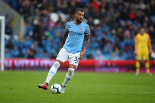 Nicolas Otamendi playing for Manchester City against Cardiff City, 2018