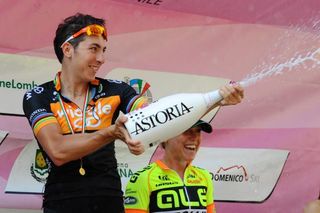 Bronzini leading Wiggle-Honda at La Course