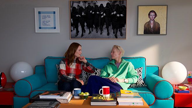 Julianne Moore and Tilda Swinton in The Room Next Door