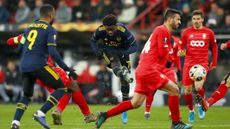 Bukayo Saka scored Arsenal’s goal in the 2-2 draw against Standard Liege 