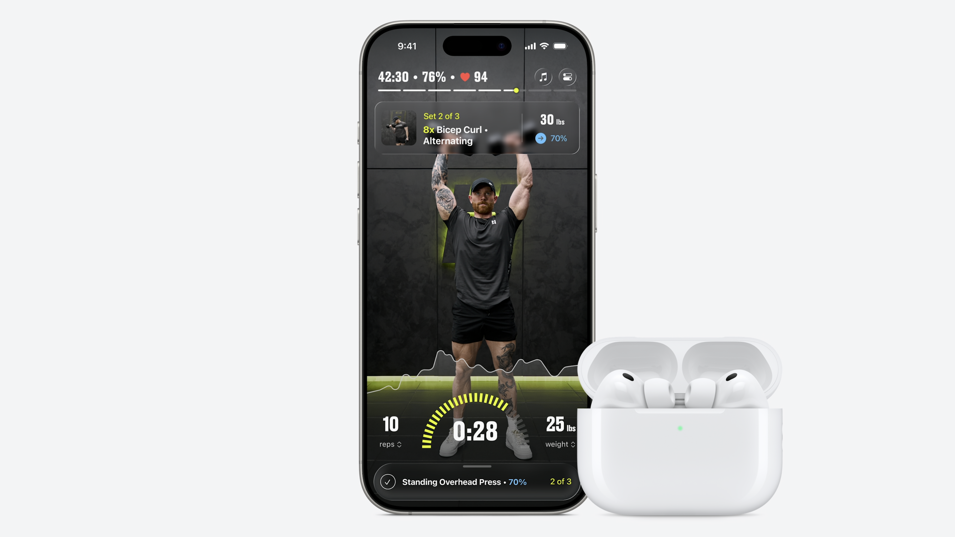 Apple AirPods Pro 2 on a white background with your phone