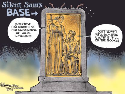 Editorial cartoon U.S. University of North Carolina confederate monuments