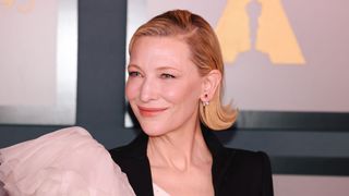 cate blanchett with inverted teacup bob