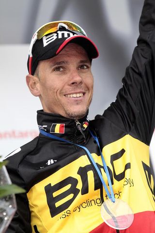 Philippe Gilbert (BMC) took his first Classics podium of 2012 in Fleche Wallonne