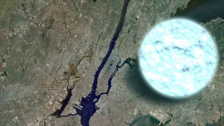 Neutron star compared to city