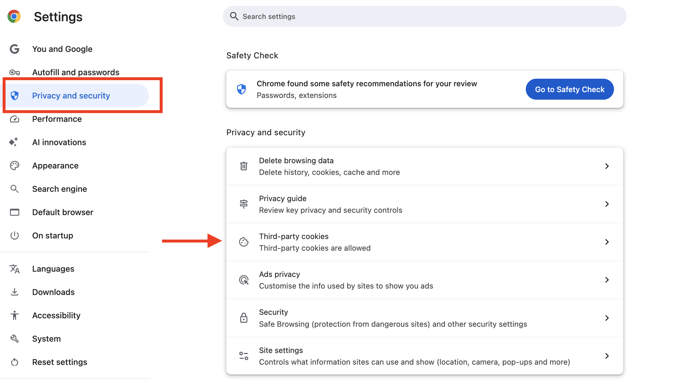 Chrome private browsing