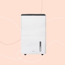 Duux dehumidifier 30L on pink background