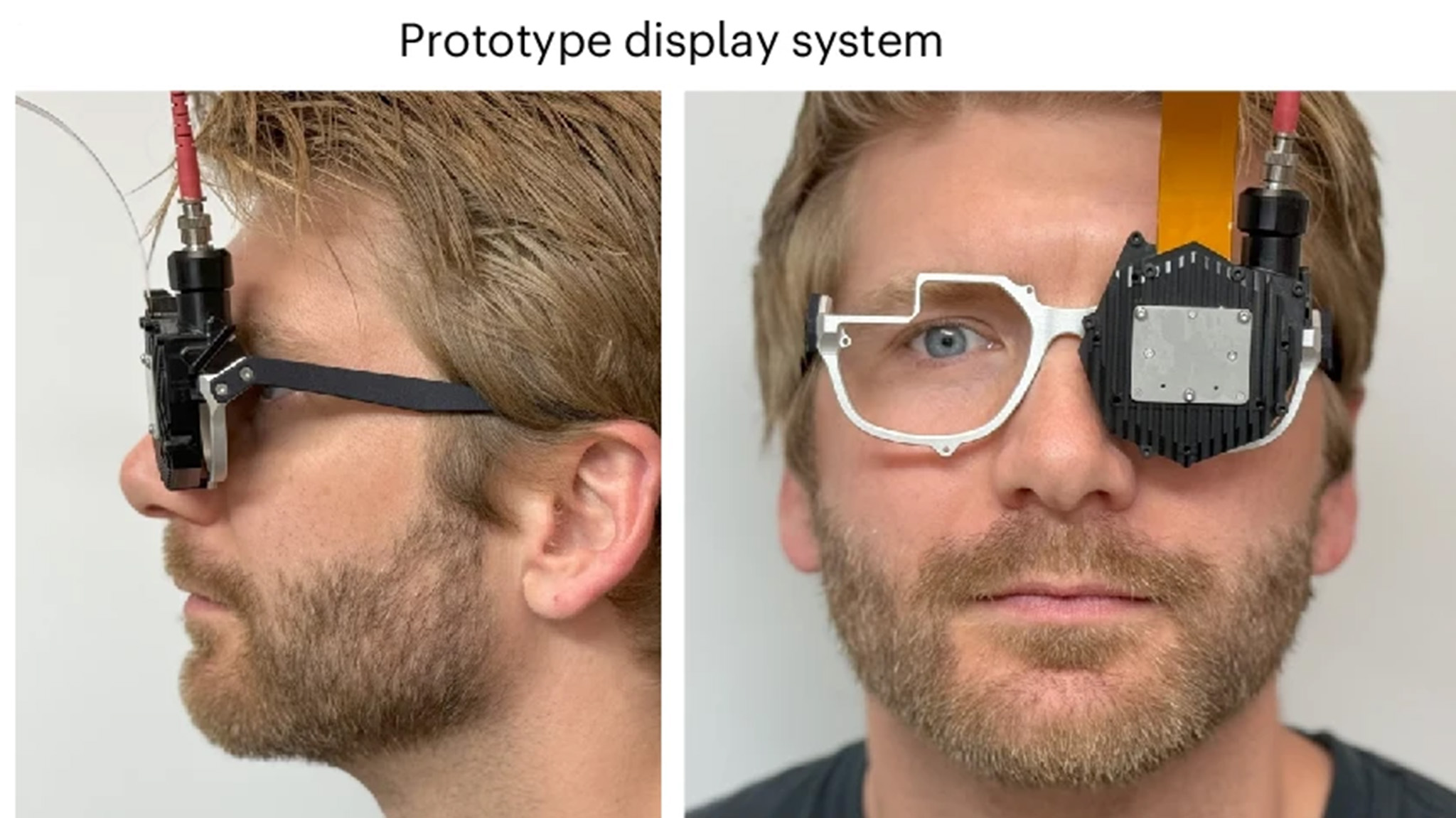 An ultra-thin VR headset prototype Meta developed in cooperation with an associate professor at Stanford and a Stanford PhD student