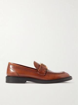 Marcie Embellished Leather Loafers